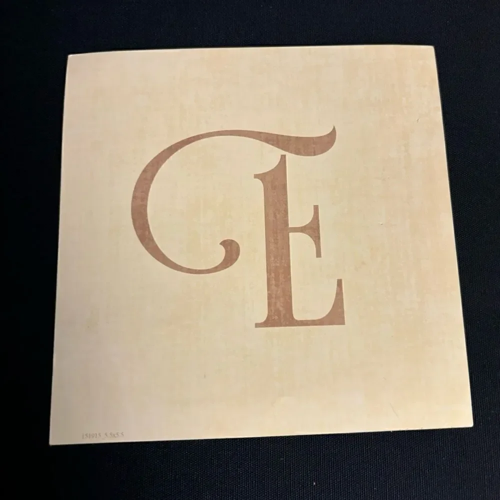 5.5” NEW! “E” Square Monogram Letter Print Ready to be Framed Print Only